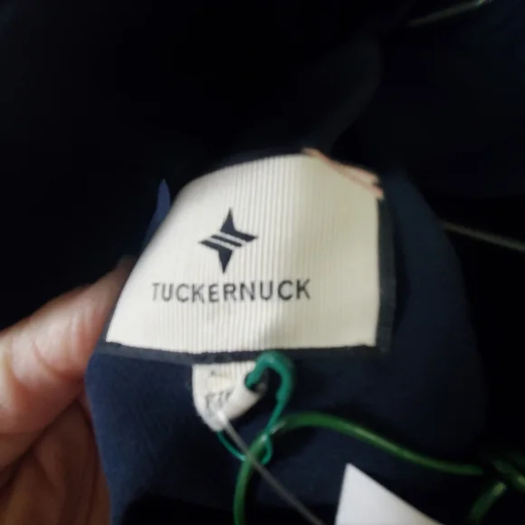 TUCKERNUCK NAVY BLUE FAYE BLOUSE. RUFFLED COLLAR. NWT XXL - Picture 6 of 9